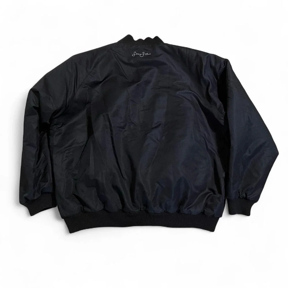 Sean John Black And Grey Reversible Bomber Jacket Men's Size XXL Y2K Surf Skate